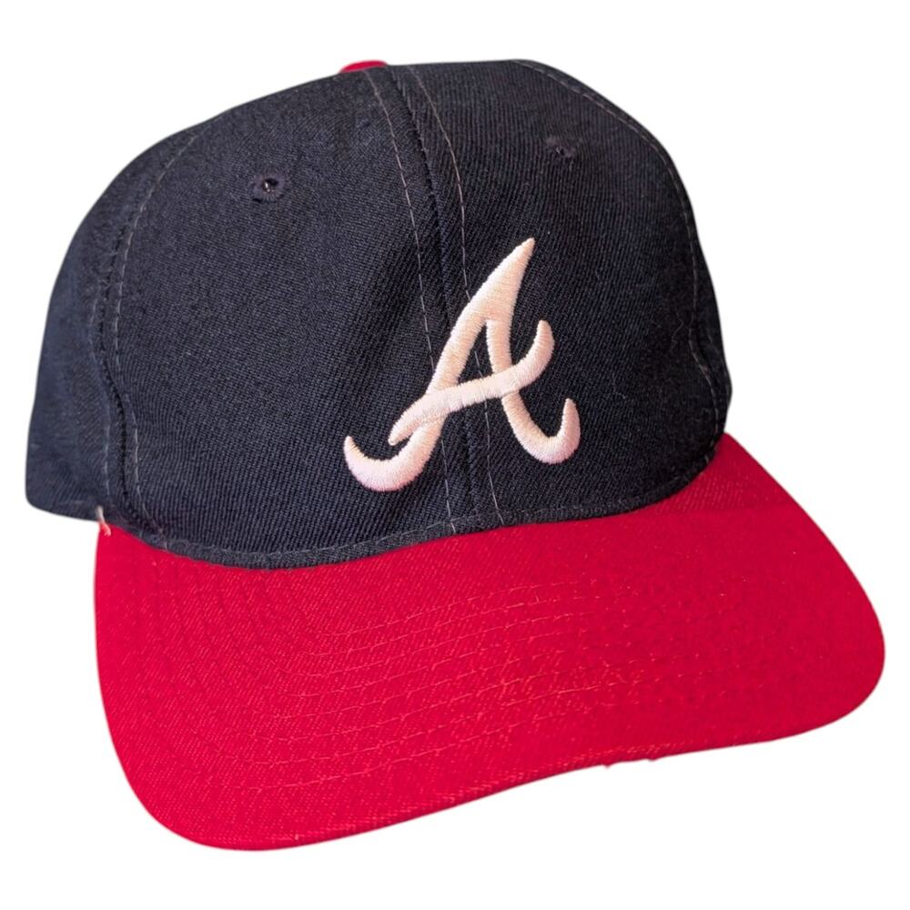 90s Atlanta Braves Sports Specialties Plain Logo Wool Snapback Hat